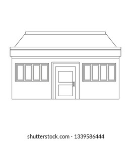 outline building house