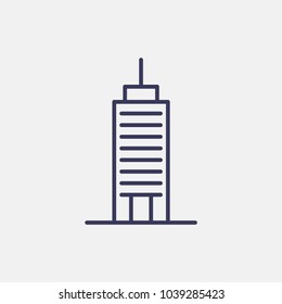 Outline building  icon illustration vector symbol
