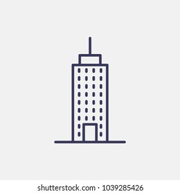 Outline building  icon illustration vector symbol