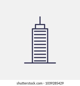 Outline building  icon illustration vector symbol