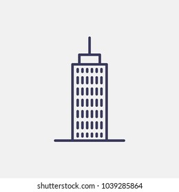 Outline building  icon illustration vector symbol