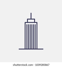 Outline building  icon illustration vector symbol