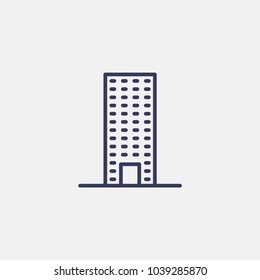 Outline building  icon illustration vector symbol