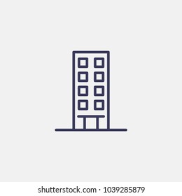Outline building  icon illustration vector symbol