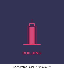 Outline building icon.building vector illustration. Symbol for web and mobile