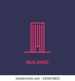 Outline building icon.building vector illustration. Symbol for web and mobile