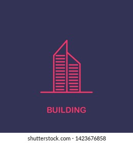Outline building icon.building vector illustration. Symbol for web and mobile