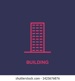 Outline building icon.building vector illustration. Symbol for web and mobile