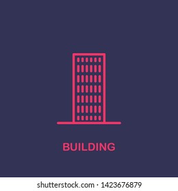 Outline building icon.building vector illustration. Symbol for web and mobile