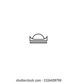 outline building of japan logo vector with simple style