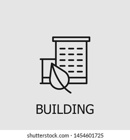 Outline building vector icon. Building illustration for web, mobile apps, design. Building vector symbol.