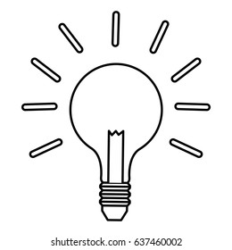 outline bulb light idea business innovation