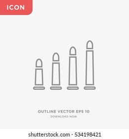 Outline bullet isolated vector icon