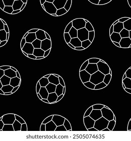 Outline Bunch of Ball Vector Seamless Pattern illustration Design