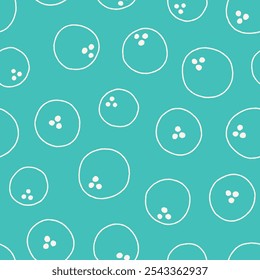 Outline Bunch of Bowling Ball Vector Seamless Pattern illustration Design