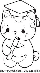 Contorno de um bando de gato bonito com várias atividades.
Lineart de kawaii animal kitty para scrapbook e adesivo.
esboço do gatinho foi a formatura
