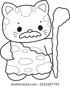 Outline of a bunch of cute cat with various activities.
Lineart of kawaii animal kitty for scrapbook and sticker.
outline of kitten wearing an ancient costume
