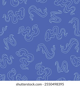 Outline Bunch of Smoke Vector Seamless Pattern illustration Design