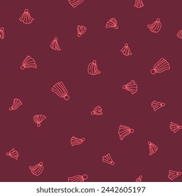 Outline Bunch of Tassels Seamless Pattern Vector illustration Design