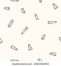 Outline Bunch of Tube Seamless Pattern Vector illustration Design