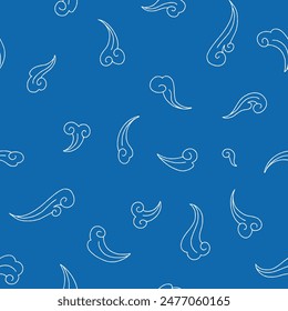 Outline Bunch of Wind Seamless Pattern Vector illustration Design