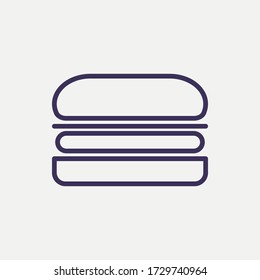 Outline burger icon.burger vector illustration. Symbol for web and mobile