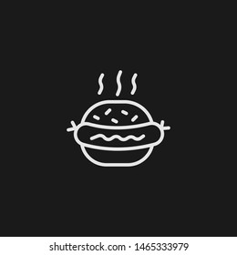 Outline burger vector icon. Burger illustration for web, mobile apps, design. Burger vector symbol.