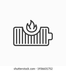 Outline burning conditioner icon. Burning conditioner vector illustration. Symbol for web and mobile
