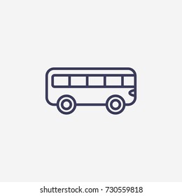 Outline bus  icon illustration vector symbol