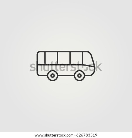 Outline bus   icon illustration vector symbol