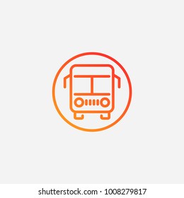 Outline bus icon.gradient illustration isolated vector sign symbol