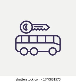 Outline bus rental icon.bus rental vector illustration. Symbol for web and mobile