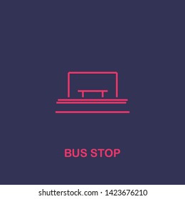 Outline bus stop icon.bus stop vector illustration. Symbol for web and mobile