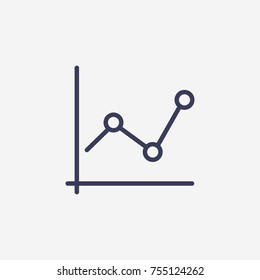 Outline business graph and chart icon illustration vector symbol