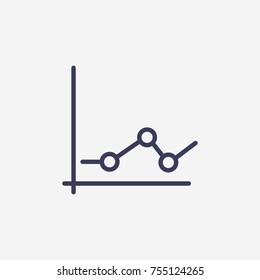 Outline business graph and chart icon illustration vector symbol