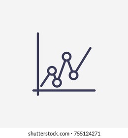 Outline business graph and chart icon illustration vector symbol