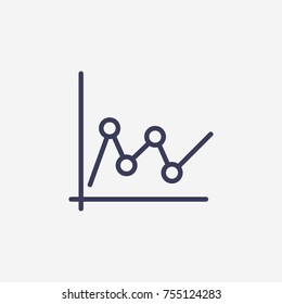 Outline business graph and chart icon illustration vector symbol