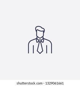 Outline businessman icon illustration isolated vector sign symbol