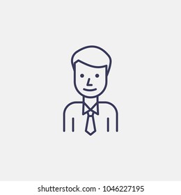 Outline businessman icon illustration vector symbol