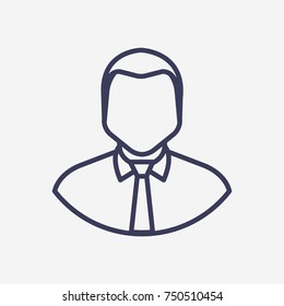 Outline businessman icon illustration vector symbol