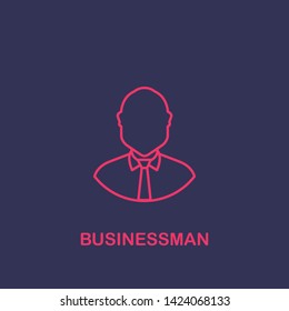 Outline businessman icon.businessman vector illustration. Symbol for web and mobile