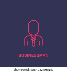 Outline businessman icon.businessman vector illustration. Symbol for web and mobile
