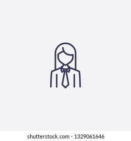 Outline businesswoman icon illustration isolated vector sign symbol