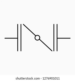 Outline butterfly valve symbol? vector icon
