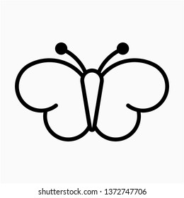 Outline Butterfly vector icon