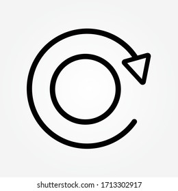 outline button restore  icon vector illustration