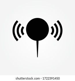outline button share location icon vector illustration