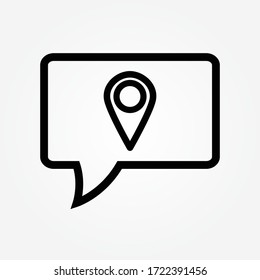outline button share location icon  
