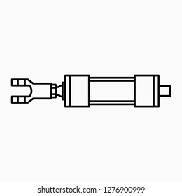 Outline CA cylinder vector icon