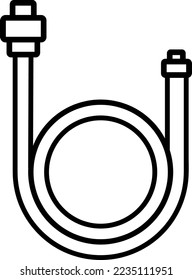 Outline cable icon isolated on white background, for website design.eps